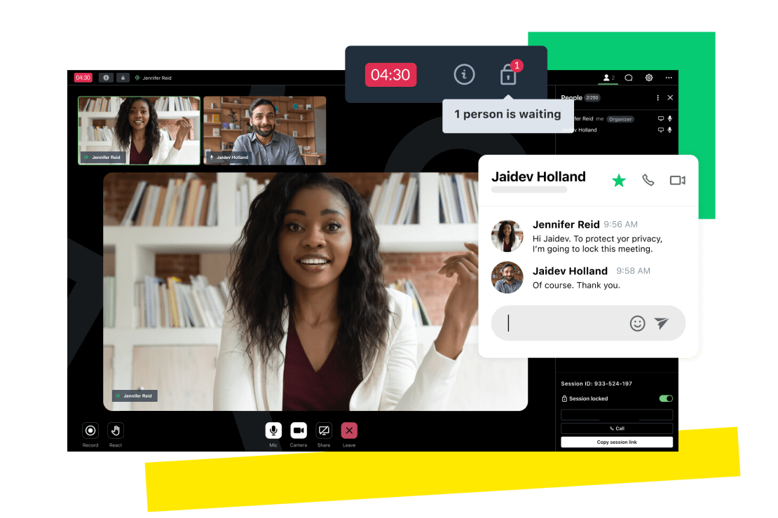 Video conferencing with GoTo Connect and using Meeting Lock to keep unwanted visitors out.