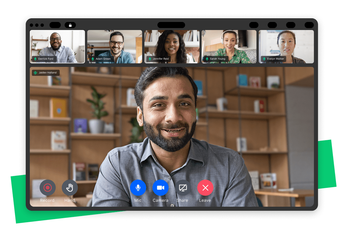 Interfaz de GoTo Meeting en una tablet.