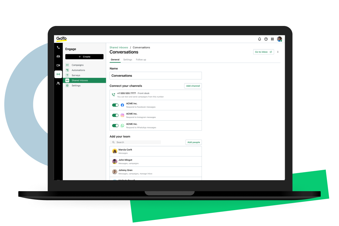 Enable new digital channels and engage with more customers, faster, across Whatsapp, social, SMS, web chat, and more.