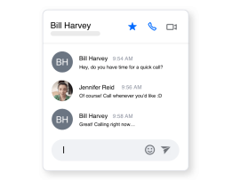 Tela do bate-papo do GoTo Connect